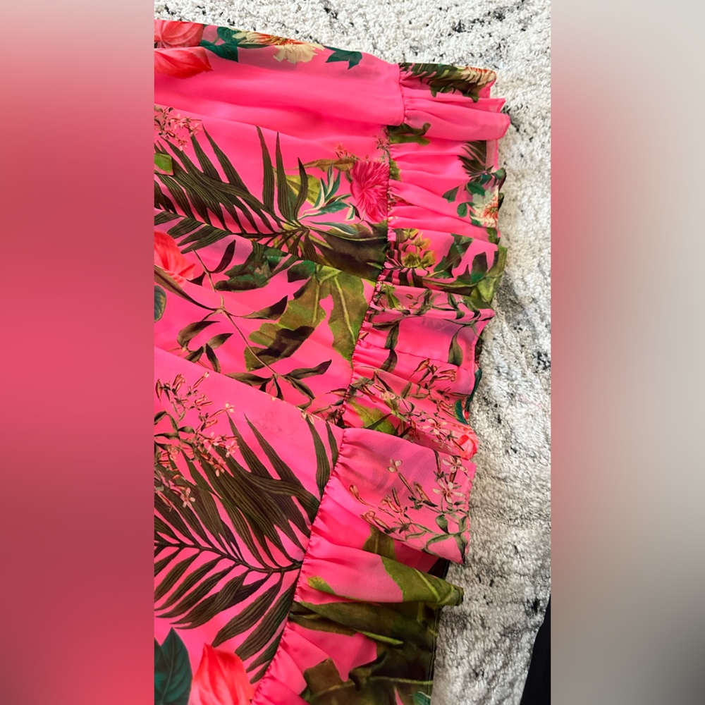 Alex Marie Vibrant Pink Floral Long Sleeve Dress - Picture 10 of 16